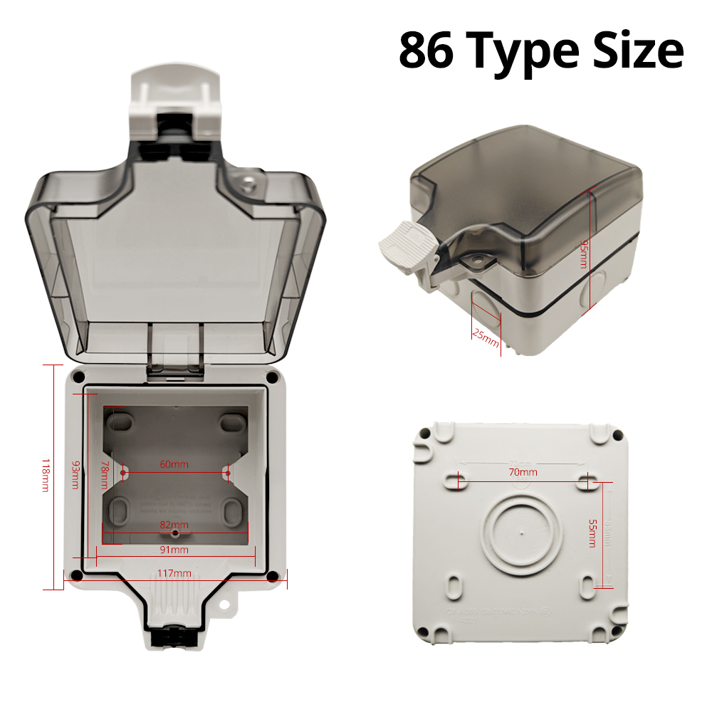 Wallpad IP66 Dustproof Waterpr - Outdoor Power Outlet Box のレビューと価格