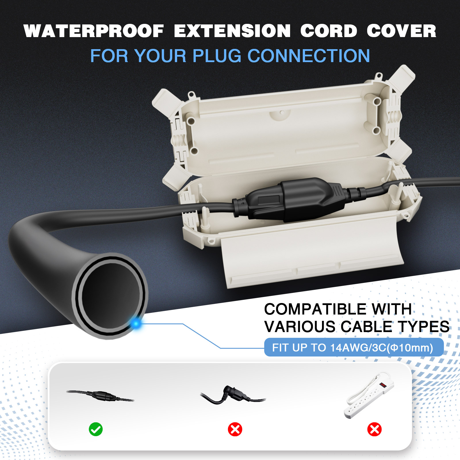 2 Pack Waterproof Outdoor Conn - Outdoor Power Outlet Box のレビューと価格