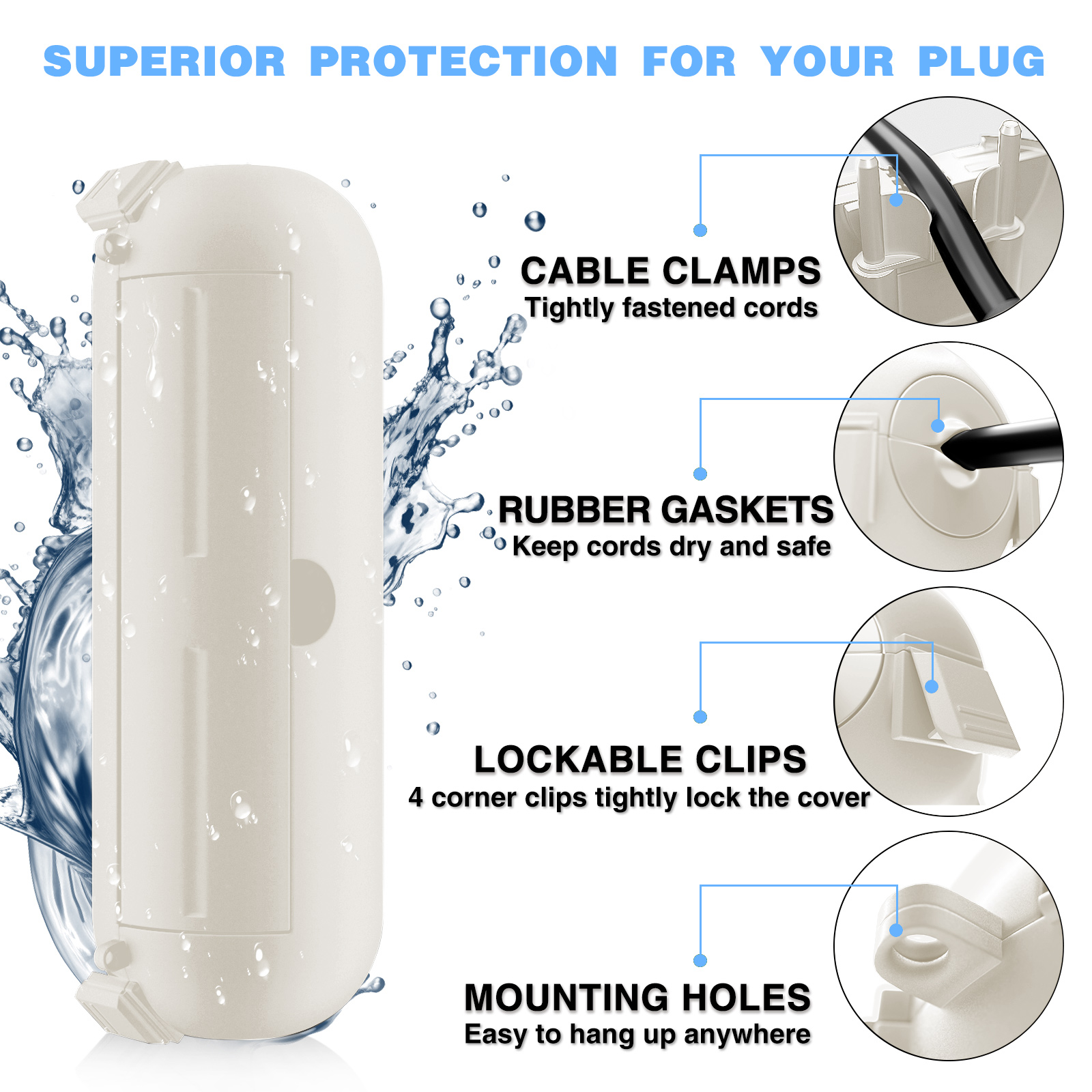 2 Pack Waterproof Outdoor Conn - Outdoor Power Outlet Box のレビューと価格