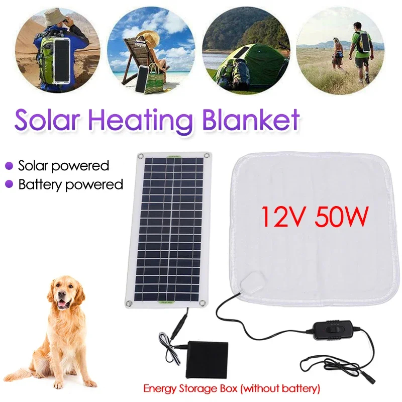 12V 50W Solar Panel Powered El - Outdoor Power Heater のレビューと価格